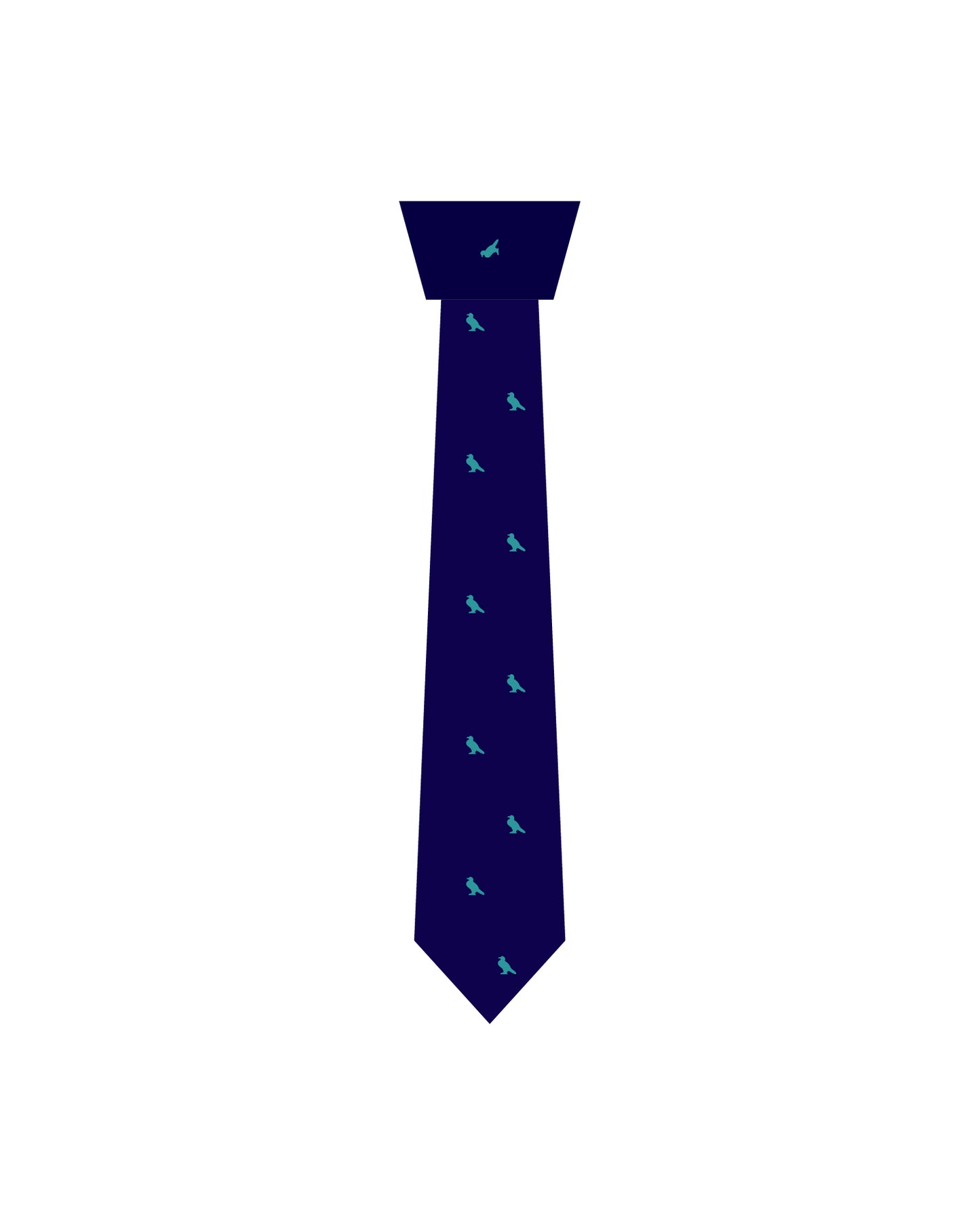 SCHOOL TIE NAVY & GREEN-RDXB