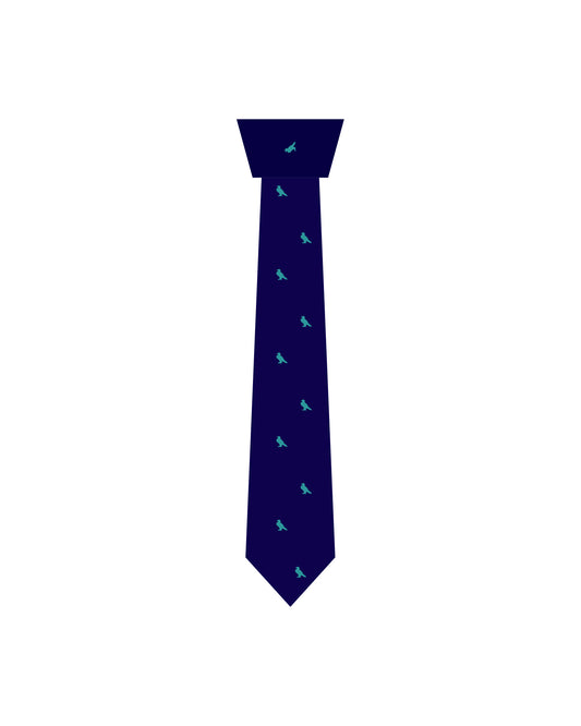 SCHOOL TIE NAVY & GREEN-RDXB