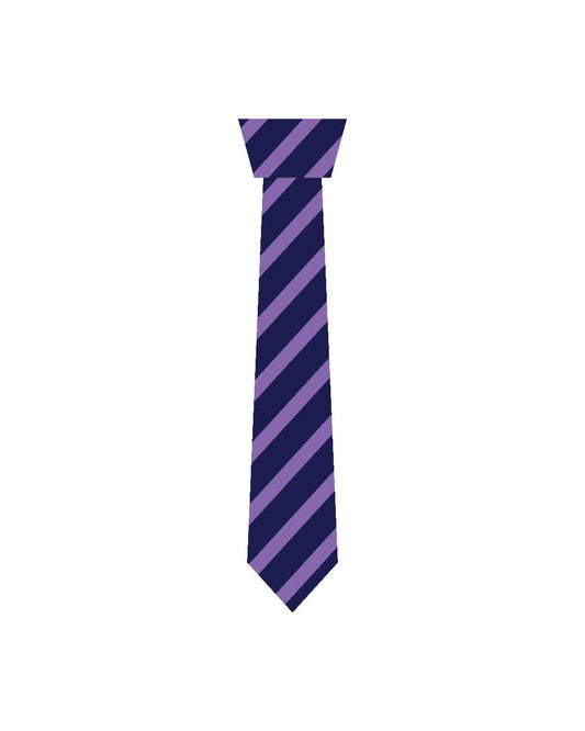 NAVY WITH LILIAC STRIPES TIE-RDXB